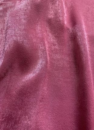 Сливовая сатиновая блуза топ с v-образным вырезом на бретелях f&f новая6 фото