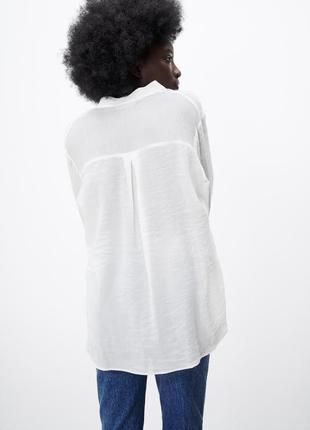 Рубашка, блуза из жатой ткани zara, коллекция 2022 года, размер м4 фото