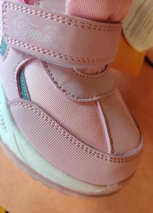 Зимові термо черевики для дівчинки 26 рожеві детские зимние термо ботинки tom5 фото