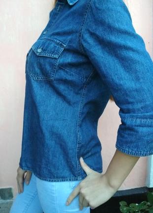Стильная джинсовая  рубашка h&m3 фото