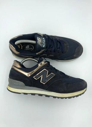 Кросівки замшеві сині нью беланс new balance 574 кроссвоки синие замшевые нью беланс 574