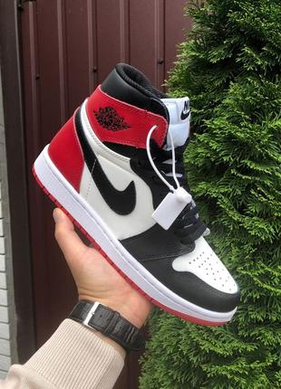 Кроссовки женские nike air jordan 1 retro high черные белые кросівки жіночі найк аир джордан кроссы