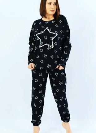 Жіноча піжама великого розміру піжама батал бавовна туреччина штани, кофта