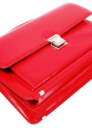 Деловой женский портфель из эко кожи amo sst09 красный4 фото