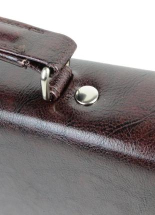 Небольшой деловой портфель из искусственной кожи exclusive 713400 коричневый6 фото