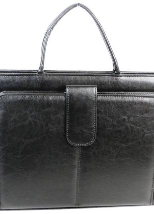 Женский портфель, женская деловая сумка из эко кожи jpb черная3 фото