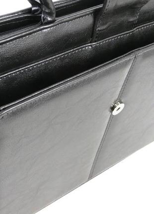 Женский портфель, женская деловая сумка из эко кожи jpb черная7 фото