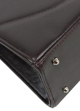 Женский деловой портфель из эко кожи jpb te-89 коричневый9 фото