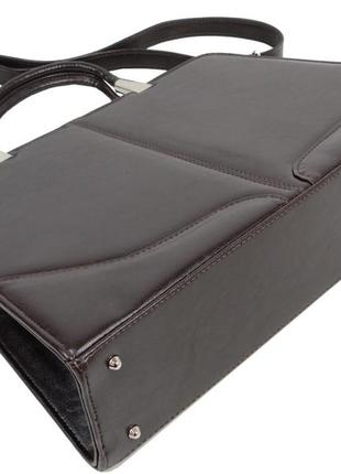 Женский деловой портфель из эко кожи jpb te-89 коричневый6 фото