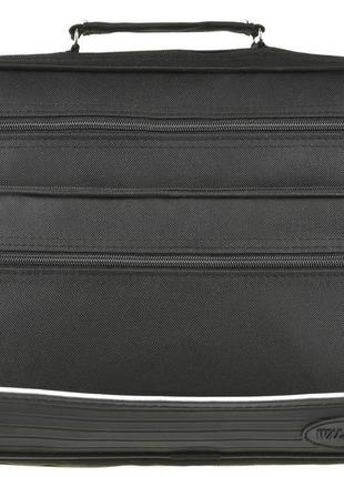 Классическая черная мужская сумка из полиэстера wallaby 2650 черная6 фото
