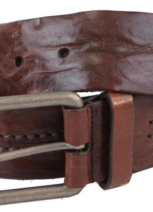 Женский винтажный кожаный ремень farnese, италия, коричневый2 фото
