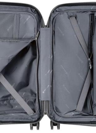 Малый пластиковый чемодан из полипропилена 30l topmove черный3 фото