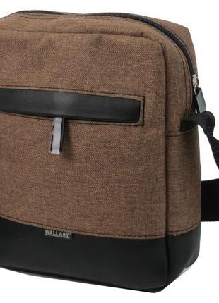 Мужская сумка через плечо wallaby 2423 коричневая