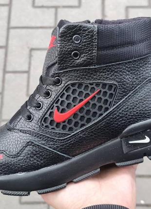 Ботинки зимние nike из натуральной кожи и натурального шерстяного меха.8 фото