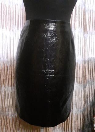 Юбка-карандаш лаковая