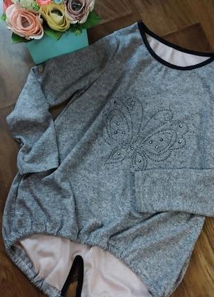 ❇️оригінальна жіноча кофта - туніка (розмір s-m)