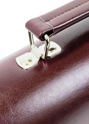 Женская деловая сумка, портфель из эко кожи amo sst09 бордовый10 фото