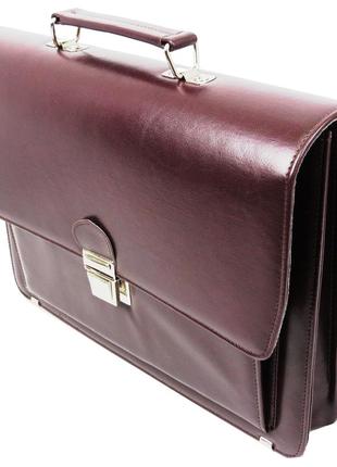 Женская деловая сумка, портфель из эко кожи amo sst09 бордовый5 фото
