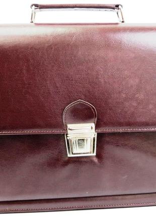 Женская деловая сумка, портфель из эко кожи amo sst09 бордовый4 фото