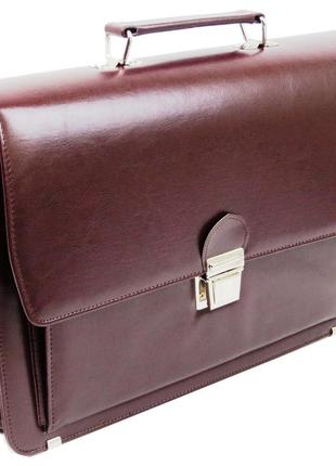 Женская деловая сумка, портфель из эко кожи amo sst09 бордовый3 фото