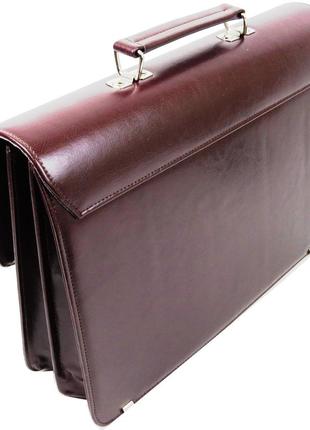 Женская деловая сумка, портфель из эко кожи amo sst09 бордовый6 фото