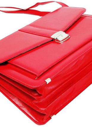 Женский деловой портфель из эко кожи amo sst11 красный7 фото