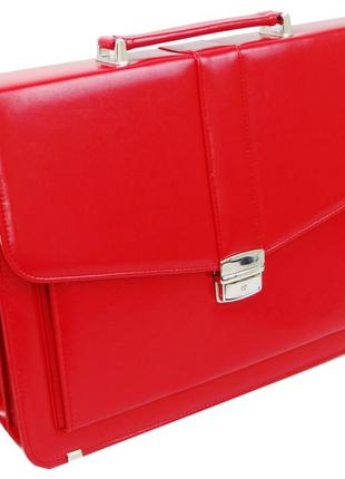 Женский деловой портфель из эко кожи amo sst11 красный2 фото