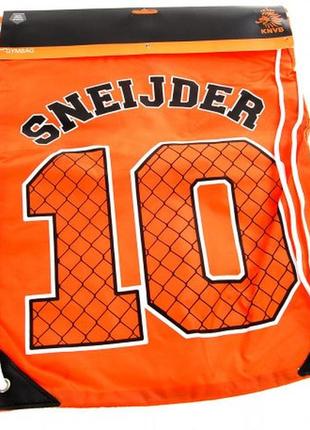 Спортивный рюкзак, котомка knvb gymbag sneijder nr 10 orange1 фото