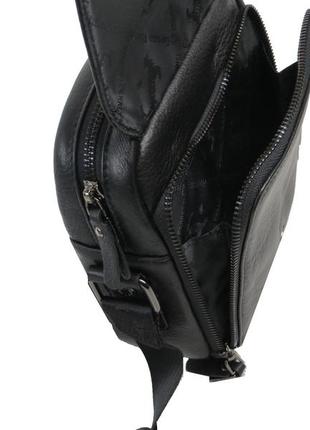 Мужская сумка, планшетка кожаная через плечо giorgio ferretti черная6 фото