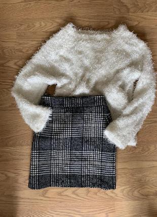 Светр білий осінь травичка atmosphere