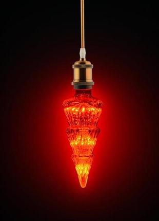 Лампа светодиодная декоративная "pine" 2w красная  e272 фото