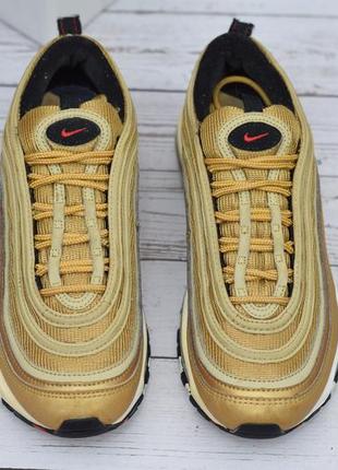 38 размер. золотистые рефлективные кроссовки nike air max 97 og qs. оригинал9 фото