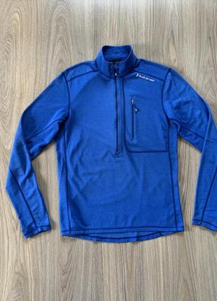 Мужская спортивная утеплённая треккинговая термо кофта зипка peak performance