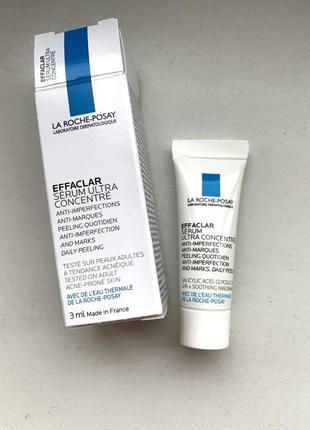 Ультраконцентрована сироватка ефаклар для обличчя з ефектом пілінгу з комплексом трьох кислот la roche-posay effaclar serum