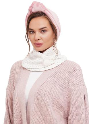 Бархатный  розовый тюрбан, повязка ,головной убор   от украинского бренда my scarf