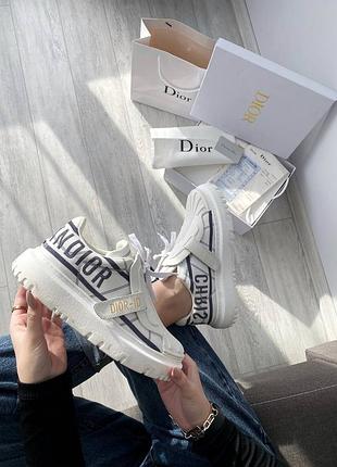 Жіночі кросівки dior-id white grey женские кроссовки — цена 4100