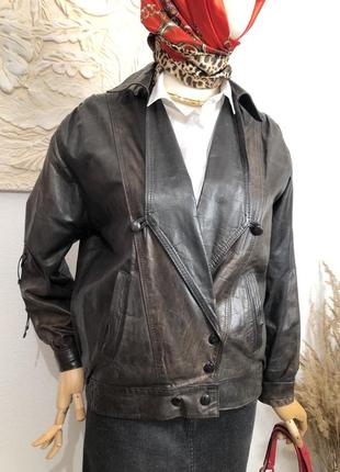 Черная гранжевая куртка косуха бомбер👌🏻❤️3 фото