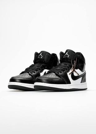 Мужские кроссовки nike air jordan high black white#найк
