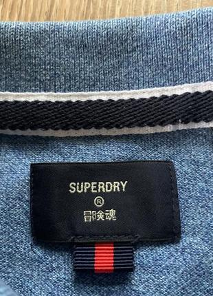 Мужская хлопковая поло футболка superdry7 фото