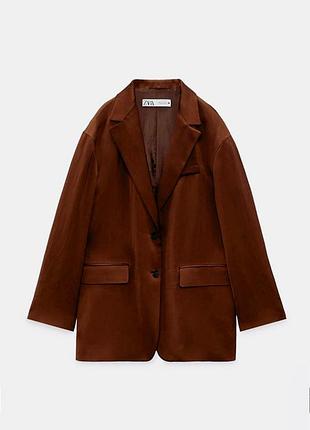 Блейзер, пиджак свободного кроя с карманами, лацканами zara 🍂