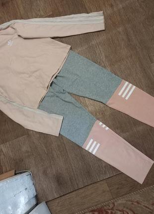 Женский костюм топ+лосины adidas