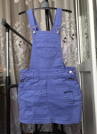 Сарафан котон джинс 116-122-128 см 5-6-7 лет