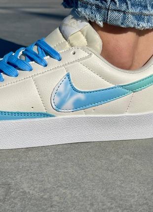 Кросівки nike blazer low 77 vintage leather sky logo7 фото