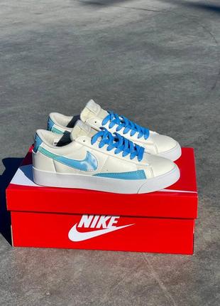 Кросівки nike blazer low 77 vintage leather sky logo8 фото