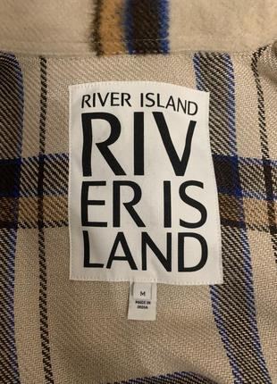 Тепле пальто в клітинку river island6 фото