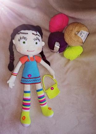 Велика в'язана лялька віспер. wissper, ручна робота, іграшка для дівчинки, амігуруміі5 фото