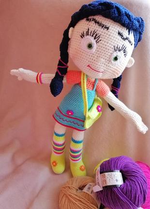 Велика в'язана лялька віспер. wissper, ручна робота, іграшка для дівчинки, амігуруміі4 фото