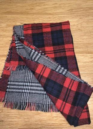 Ідеальний  двосторонній шарф в клітинку зима-осінь 200 грн