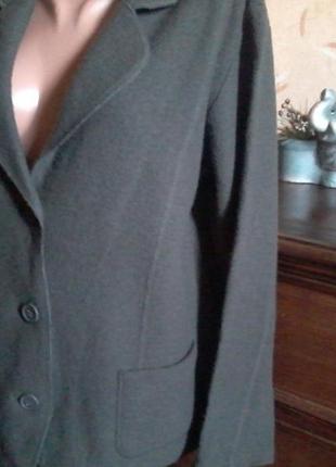 Качественный кардиган пиджак красивого оливкового цвета 100%лама шерсть евр44-184 фото