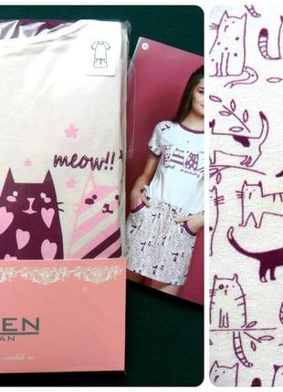 Оригинальное платье-туника для дома из серии "коты" от tm ellen.5 фото